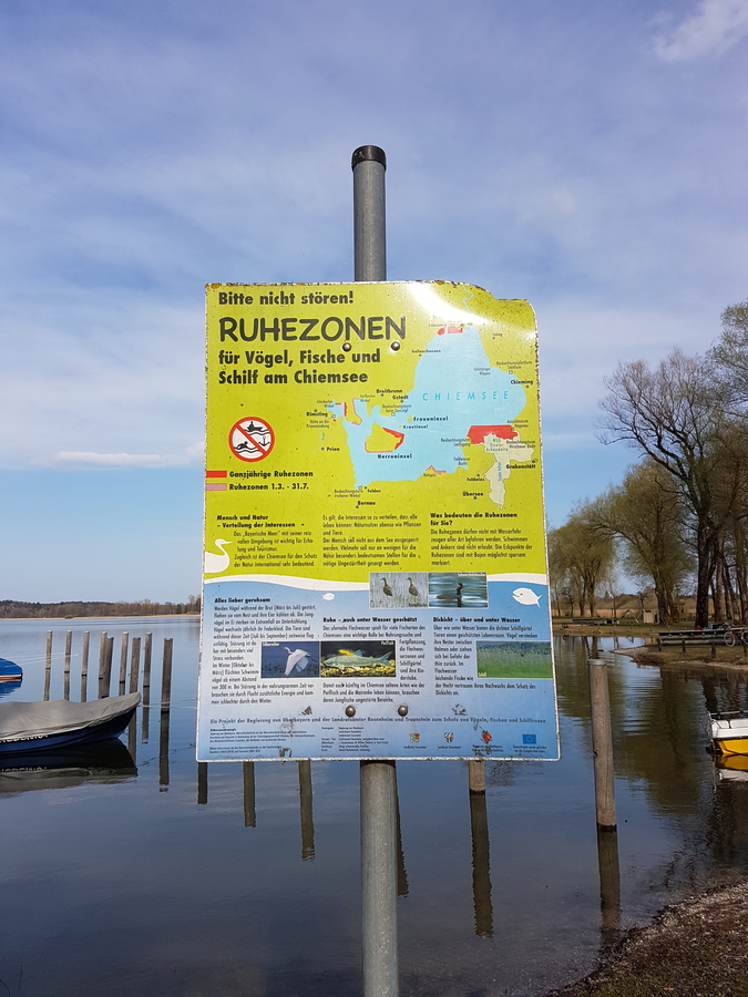 Chiemsee lake in Germany day trip in the spring, Bavarian lake trip