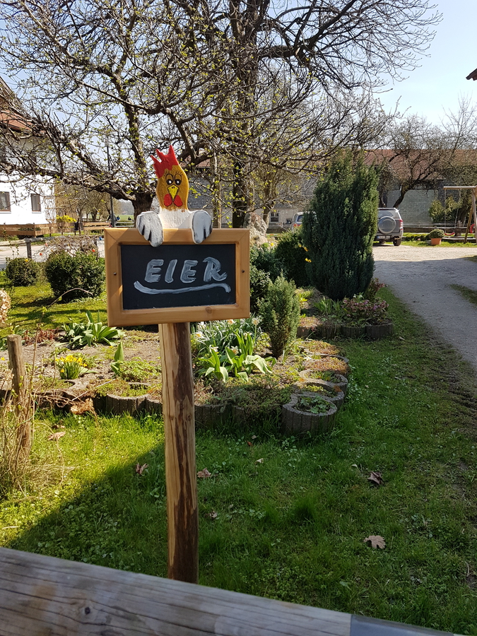 Easter eggs from farmhouse, Chiemsee lake in Germany day trip in the spring, Bavarian lake trip