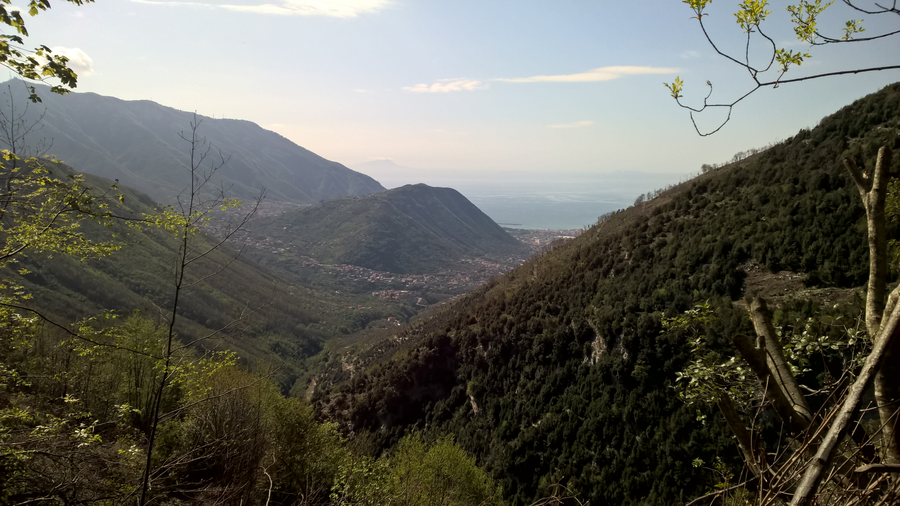 Hiking trail, hiking, spring, flora, vegetation, plants, Southern Italy, Sorrento, Amalfi, Naples bay, panorama