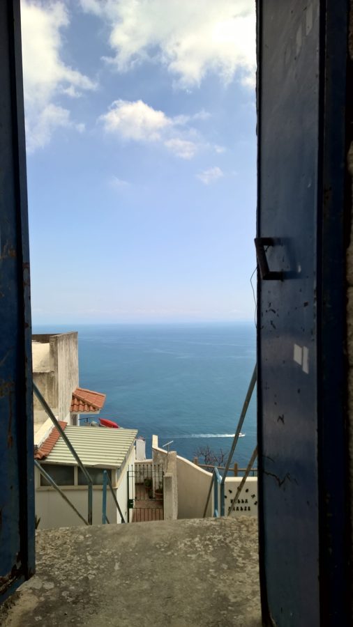 View Amalfi coast, Italy, stairs