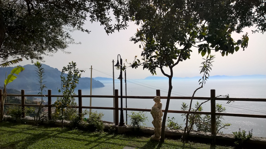 sunset at the Amalfi coast, Italy, spring
