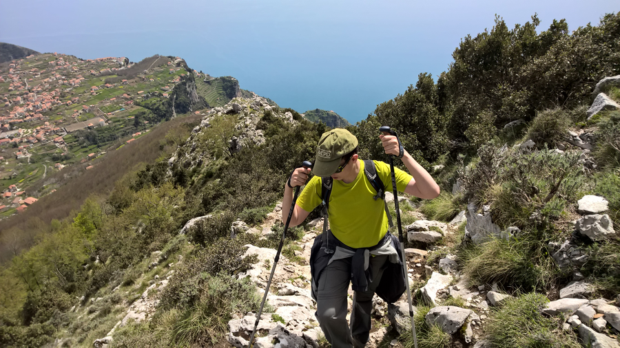 Hiking Amalfi coast, Italy, Sorrento, Bomerano, Old Path of the gods, Tre Calli