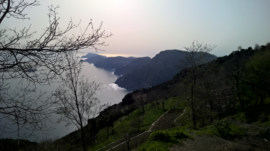 Hiking Amalfi coast, Bomerano, Sorrento, Italy, hiking trail, trekking, views, Tre Calli, sunset